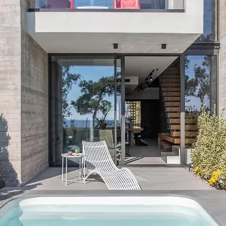 Ikies 3 Modern Eco-friendly Private Seaview Signature With A Pool * Vólos