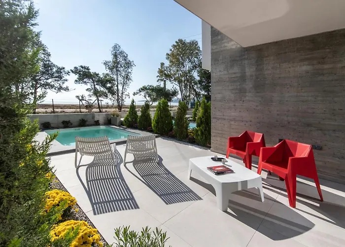 Ikies 3 Modern Eco-friendly Private Seaview Signature With A Pool Volos