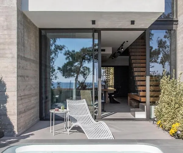 Ikies 3 Modern Eco-friendly Private Seaview Signature With A Pool * Volos